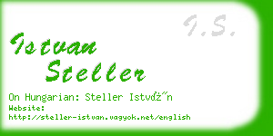 istvan steller business card